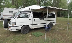Rare DIY Toyota Hiace Camper Van Shows Impressive Packaging, All-Wheel-Drive Capabilities