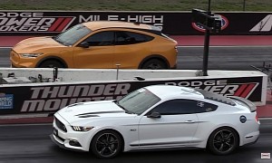 Rare Ford Mustang GT/CS Drags Mustang Mach-E, the Outcome Was Not as Expected