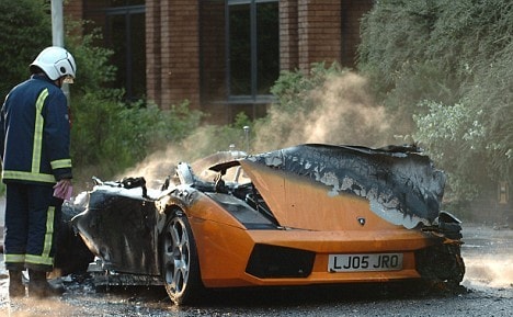 Rare Lamborghini Bursts in Flames - autoevolution