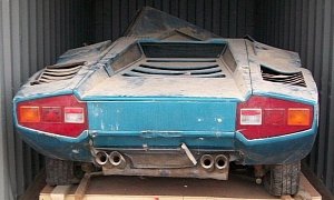UPDATE: Blu Turchese Lamborghini Countach LP400 Periscopio Saved, To Be Restored