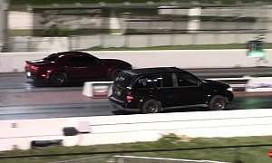 Rare Saab 9-7X Drags Challenger SRT Hellcat, Someone Gets Stunned Into Submission