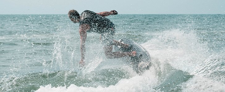 The Ravik S electric surfboard from Awake Boards