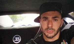 Real Madrid’s Karim Benzema Drives a Bugatti to Training