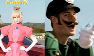 Real Princess Peach and Luigi Star in Mercedes GLA Commercials in Japan