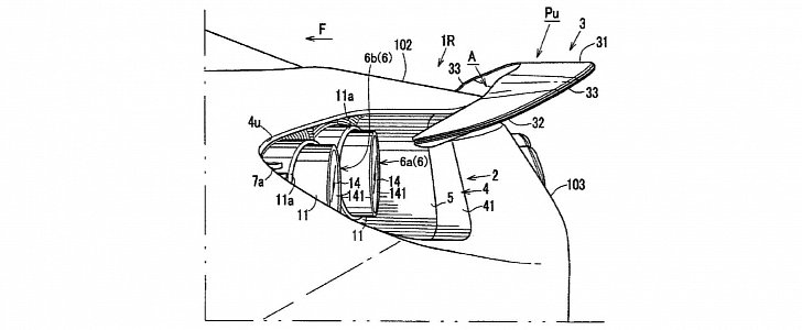 Mazda RX-9 rear wing patent