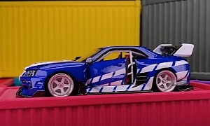 Reborn 2 Fast 2 Furious Nissan Skyline GTR R34 Fits in the Palm of Your Hand