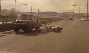 Reckless Scooter Rider Involved in Nasty Crash
