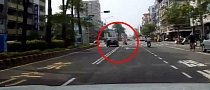 Reckless Scooter Rider vs Distracted Driver. Car Wins
