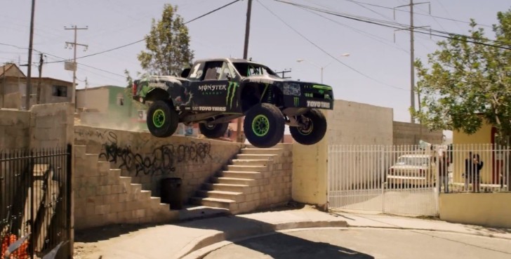 Recoil 2: Baja Truck Unleashed in Urban Setting, Races Bilzerian in Helicopter [Video]