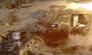 Recoilless Rifle Fired Backwards Obliterates Land Rover LR3 in Epic Video