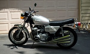 Reconditioned 1976 Benelli 750 Sei Waves at You From the Auction Stage