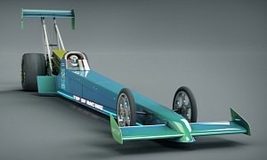 Record-Beating Electric Dragster Reaches Over 300 MPH on the Drawing Board