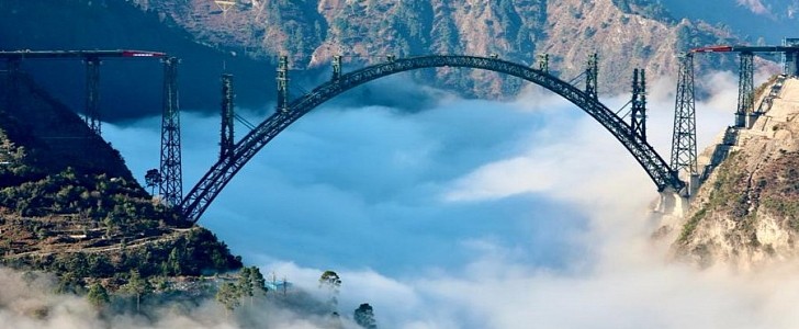 The Chenab Bridge will become the world's tallest rail bridge