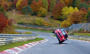 Record Drive on Nurburgring With A MINI On Two Wheels Completed