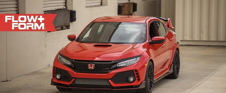 Red 2018 Civic Type R Looks Good on HRE Wheels