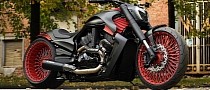 Red and Black Were Born to Dress This Harley-Davidson V-Rod