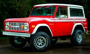 Red and White 1975 Ford Bronco Sport Is a 390-HP Blueprint of Restomod Wonders