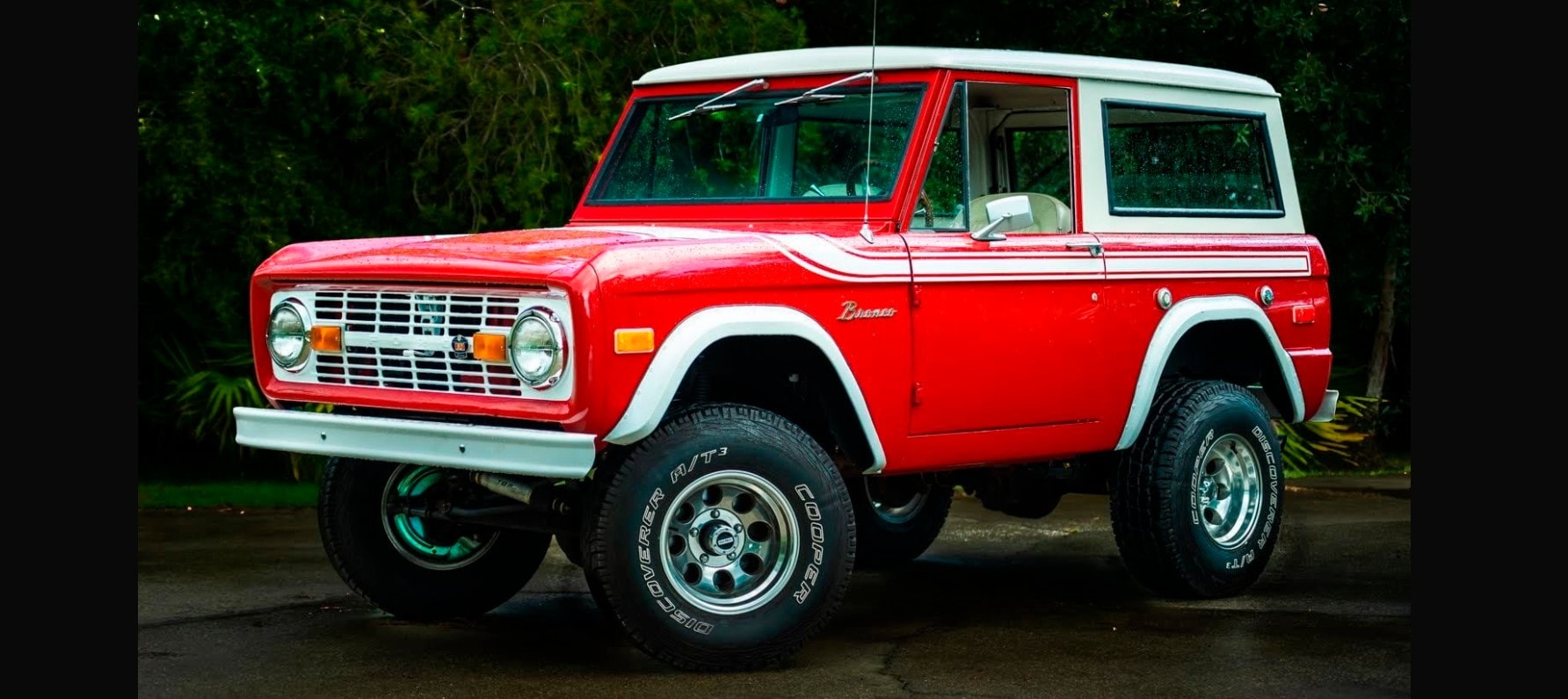 The Punch South America Red And White 1975 Ford Bronco Sport Is A 390