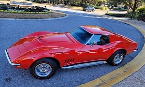Red Beautiful Corvette C3 Hides a Numbers-Matching 427 Engine Under the Hood