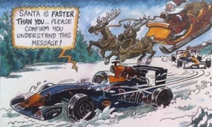 Red Bull Christmas Card Mocks Ferrari