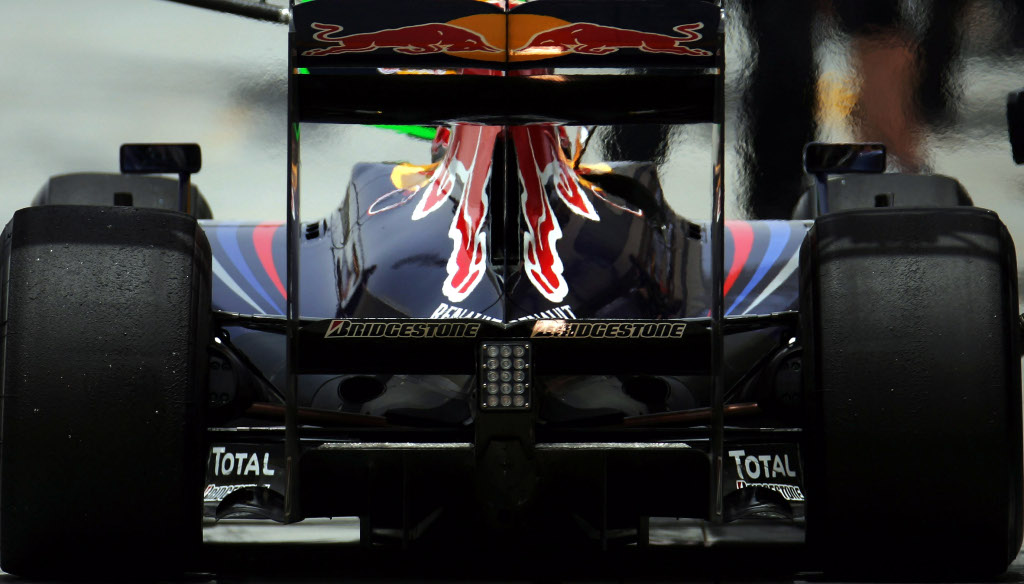 Rear view on the Red Bull RB5