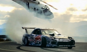 Red Bull Mazda RX-7 Drifts Over New Zealand’s Crown Range