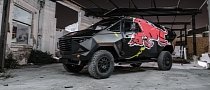 Red Bull Reveals "Armored" Event Vehicle with Stealthy Look, Land Rover Defender Chassis