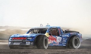Red Bull's 900 HP Trophy Truck Gets Lowered to the Ground in This Brutal Render
