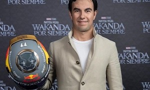 Red Bull's Sergio Perez Will Have a Black Panther-Themed Helmet for the Brazilian GP