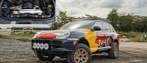 Red Bull Themed Tuned Porsche Cayenne S Has the Suspension and Tires to Run a Legit Rally