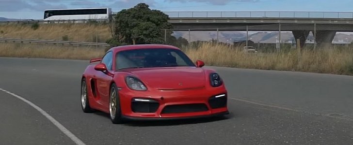 Porsche Cayman GT4 with Cargraphic Race Exhaust