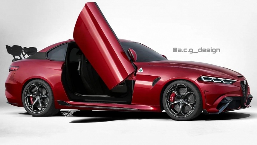 2024 Alfa Romeo Giulia QV Coupe GT Edition rendering by a.c.g_design