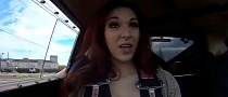 Redhead Takes a Ride in Monster Shelby Daytona