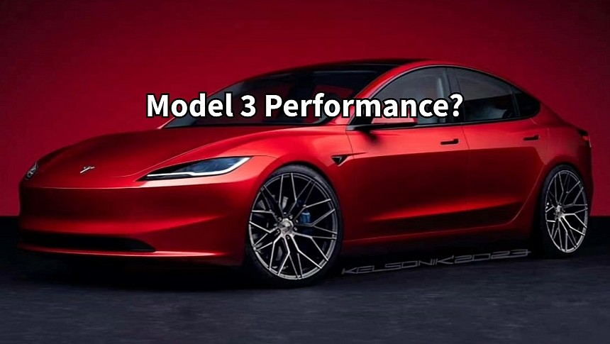 Tesla Model 3 Performance rendering