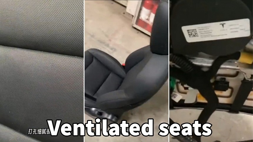 The refreshed Tesla Model 3 will come with ventilated seats