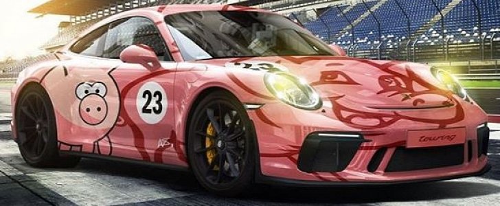 Remastered Pink Pig Porsche 911 GT3 Touring Render