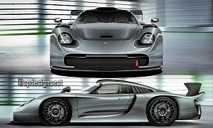 Remastered Porsche 911 GT1 Flaunts 918 Spyder DNA and “Transparent” Wheels