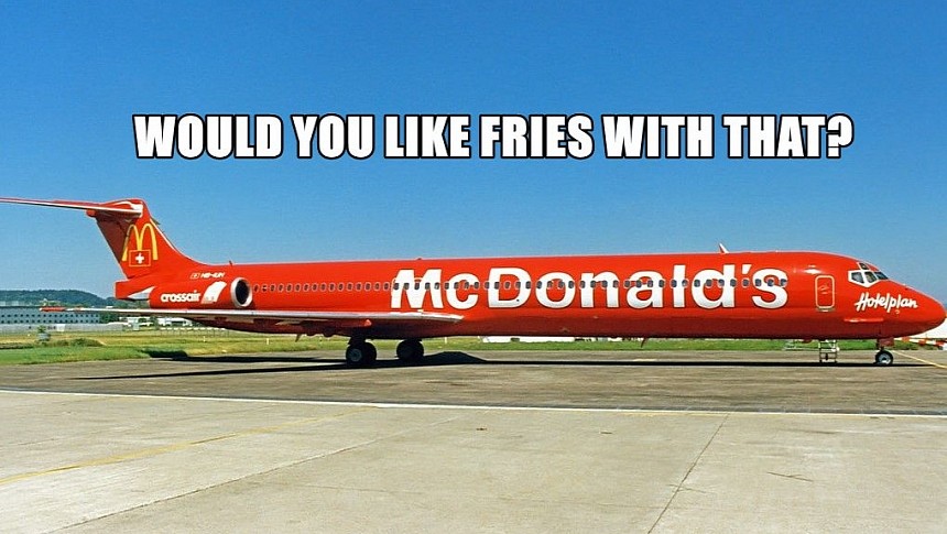 The McPlane was a customized Mcdonnell Douglas MD-83 that elevated the McDonald's experience 