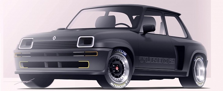 Renault 5 Trubo rendering