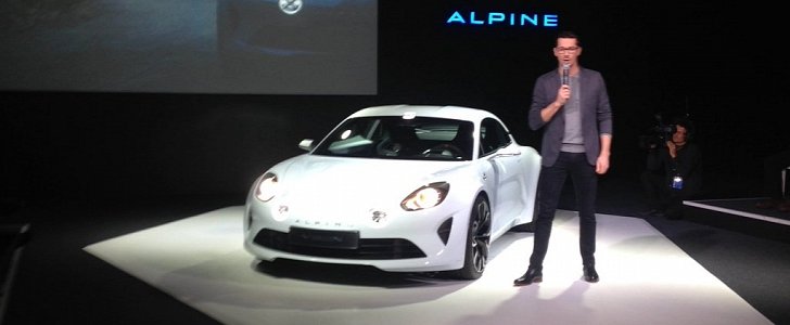 Head of Alpine Design Team A. Villain presents Renault Alpine Vision Concept