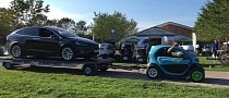 Renault Twizy Towing Tesla Model X Is One Way of Showing EV Torque