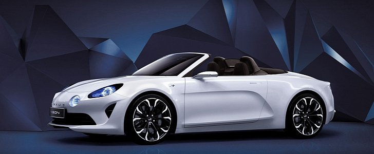 Renault Alpine Vision Concept convertible rendering