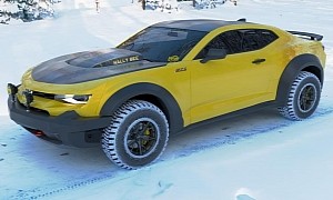 Rendering: Chevrolet Camaro Rally Bee Looks Like a Lamborghini Huracan Sterrato Killer