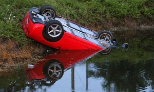Rental Corvette Crashes, Flips into Florida Canal