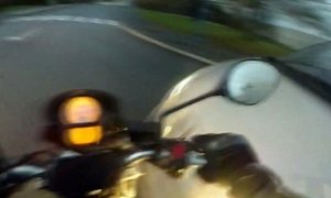 Reportedly DUI Driver versus Bike Equals Dislocated Shoulder – Video
