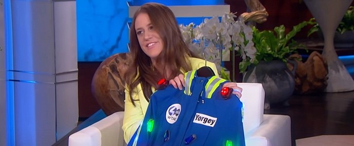 Reporter who got hit by car during live TV gets bright, flashy jacket from Ellen