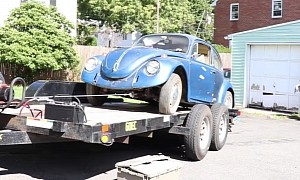 Rescued and Sold '68 VW Beetle Finds Its Way Back Home After 3 Years, Loaded on a Trailer