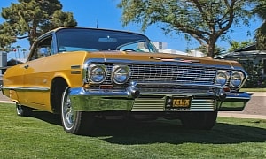 1963 Chevrolet Impala SS in Special-Order Color Looks Like a Gold Bar on Wheels