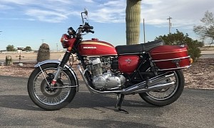 Restored 1971 Honda CB750 Four K1 Flaunts Touring Equipment, Mileage Is Unknown