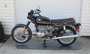 Restored 1974 BMW R90/6 Boasts Flawless Upholstery, Sits on Aftermarket Shocks